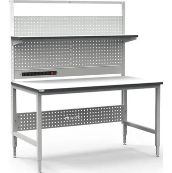Dílenský stůl ESD pracovní stůl ALFA s nízkou nástavbou, 1200 x 900 mm