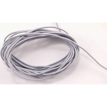 Textilní guma Klobouková kulatá pruženka - světle šedá - průměr 0,14 cm