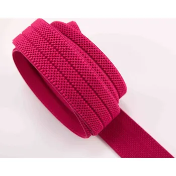 Textilní guma Pruženka šlová - růžová - šířka 2,5 cm
