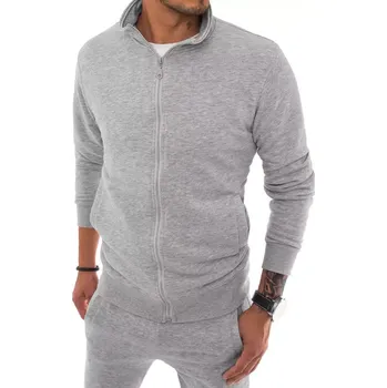 Pánská mikina Světle šedá mikina na zip BX5036 Velikost: XL
