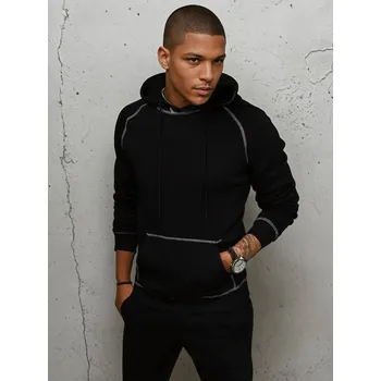 Pánská mikina Černá originální mikina s kapucí BX5515 Velikost: L