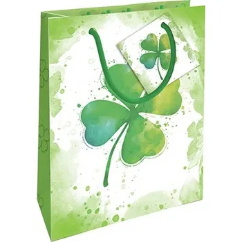 Dárková taška Nekupto Dárková taška - Čtyřlístek pro štěstí - malá 11x14x6cm