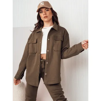 Dámská cargo bunda Hnědá přechodová košilová bunda VELARA TY4301 Velikost: XS