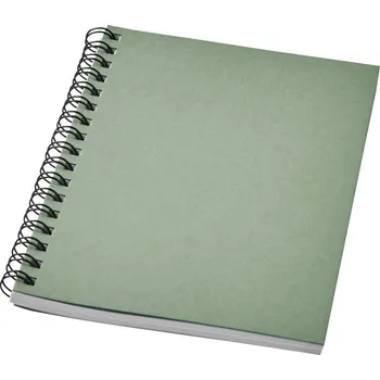 Zápisník Desk-Mate® recyklovaný barevný kroužkový zápisník A6 - Žíhaná zelená