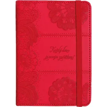 Zápisník Zápisník, S TEXTEM, ČERVENÝ, 10,5x14,5 cm, 1 kus