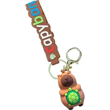 Přívěsek na klíče - Kapybara s želvou