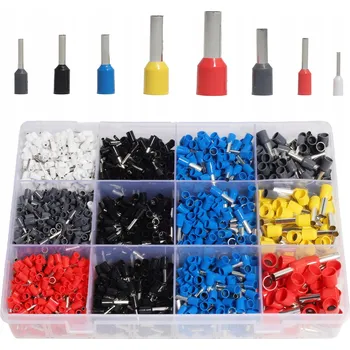 Kabelové oko Kabelové koncovky 2000 kusů Profesionální sada izolovaných dutinek