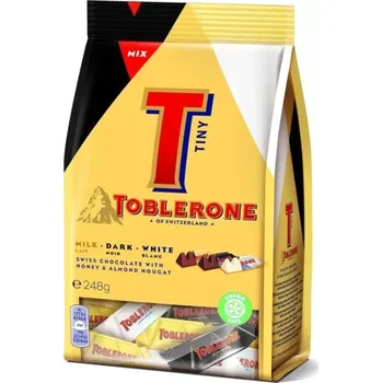 Čokoláda TOBLERONE mini čokolády 248 g MINI MIX (směs čokoládek Toblerone / mléčná & bílá & hořká)