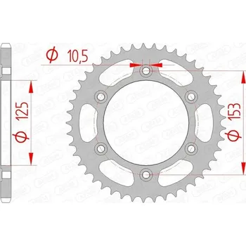 Nářadí na motocykly Ozubení zadní ocelové Afam 10320 40z velikost 520
