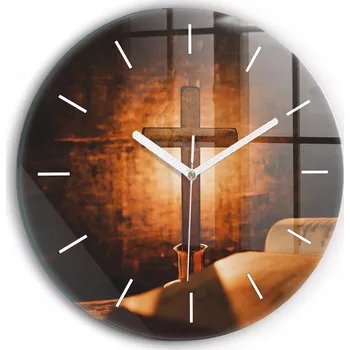 Hodiny Nástěnné hodiny SacroArte, hnědé, 30 cm