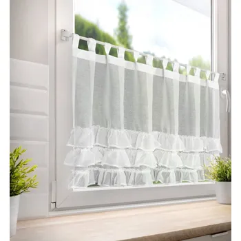 Povlečení Hotová záclona LILIAN 2 bílá - na průchodkách