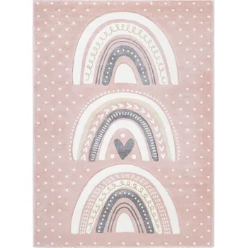 Koberec Dětský koberec PASTEL RAINBOW růžový
