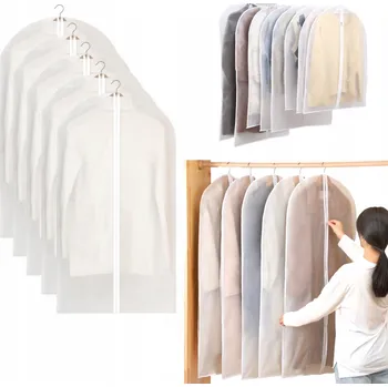 Obal na šaty Obal na oblek průhledný 120x60 cm 5 ks