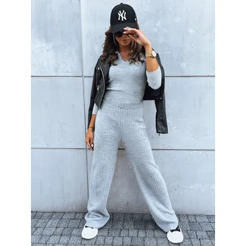 Dámské kalhoty Široké žebrované kalhoty MOSSYMOOD UY1691 Velikost: ONE SIZE