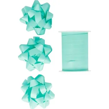 Stuha Balicí sada-3 rozety,stuha š.1cm,délka 10m,zelená