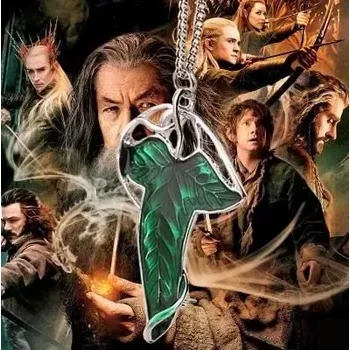 Seriál brož Společenstva List Marlonu Pán prstenů (s řetízkem)