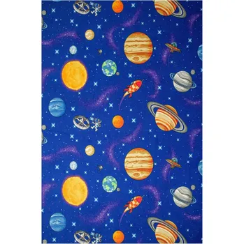 Koberec Dětský koberec Galaxy planety, rakety