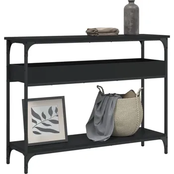 Konferenční stolek zahrada-XL Konzolový stolek s policí černý 100x29x75 cm kompozitní dřevo 837717