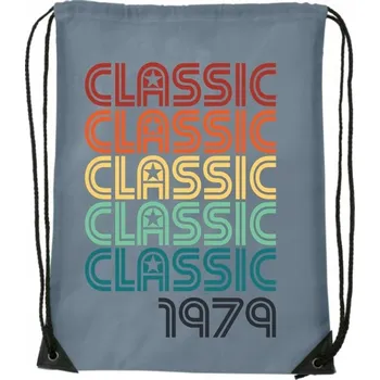 Městský batoh ŠEDÝ ŠKOLNÍ VAK BATOH S LIBOVOLNÝM ROČNÍKEM/ROKEM Classic WB_135