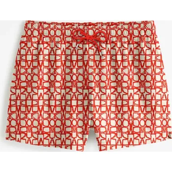 Pánské plavky Red Geometric Swim Shorts - M