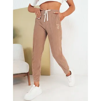 Světle hnědé manšestrové tepláky BEAR UY2073 Velikost: XL/2XL