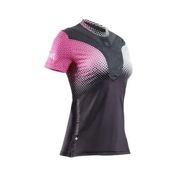 Dámské tričko X-BIONIC COREFUSION RUN SHIRT SS WOMEN DOT FADE/NEO PINK/WHITE šedá M