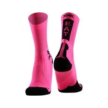 Pánské ponožky X-Bionic X-SOCKS BIKE PERFORM CREW FLUO PINK/X BLACK růžová 39-41 EU