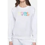 Dámská bílá mikina Karl Lagerfeld Jelly Logo - Velikost S, Barva Bílá 56155 221W1800