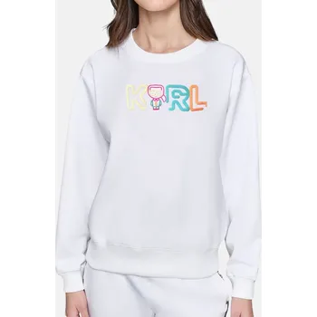 Dámská mikina Dámská bílá mikina Karl Lagerfeld Jelly Logo - Velikost S, Barva Bílá 56155 221W1800