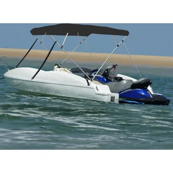 Plachta na motorové vozidlo vidaXL Bimini stříška 4 oblouky námořnická 243x(230–244)x137 cm [94813] Barva: Černá