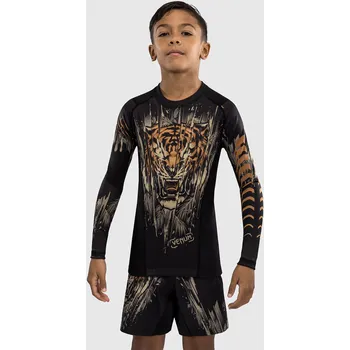 Rashguard Dětský Rashguard VENUM Tiger Dl. rukáv - černo/oranžový - VENUM-05375-117 Velikosti: 14let