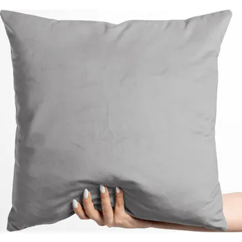 Povlak na dekorativní polštářek Sametový povlak na polštář Velvet Premium SVP-039 Šedý 40 x 60 cm