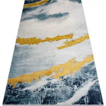 Koberec Koberec EMERALD exkluzivní 1023 glamour, styl abstrakce modrý / zlatý
