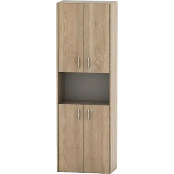 Policová skříň Kancelářská skříň se zámkem ASISTENT dub sonoma