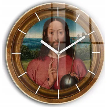 Hodiny Nástěnné hodiny SacroArte, hnědé, 60 cm