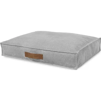 Pelíšek pro psa Obdélníkové lehátko pro psa světle šedé dot plyš
