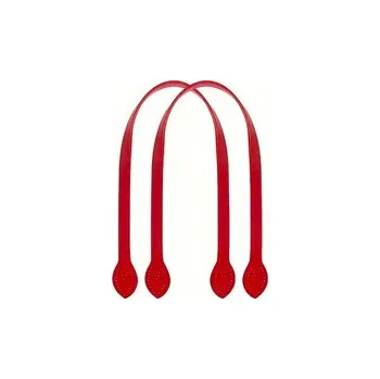 Koženkové ucho na kabelky a tašky - červená