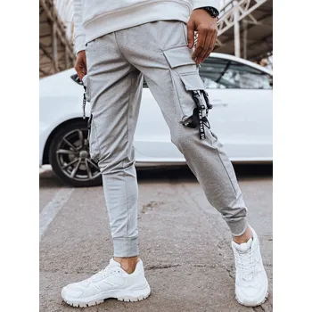 Šedé cargo tepláky s kapsami UX4215 Velikost: 2XL