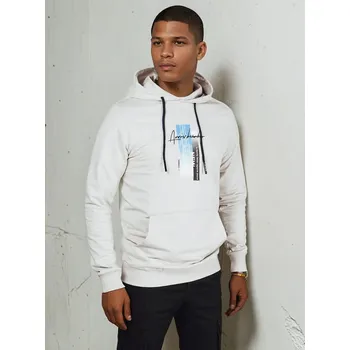 Oblečení a móda Světle šedá pánská mikina s potiskem BX5726 Velikost: 2XL