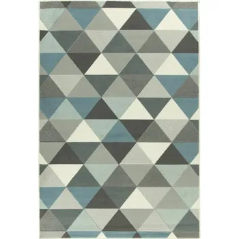 Koberec Koberec LUNA 503430/95832 Trojúhelníky modrý