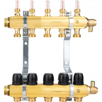 rozdělovač topení ROZDĚLOVAČ PODLAHOVÉHO VYTÁPĚNÍ 5 OKRUHŮ AFRISO