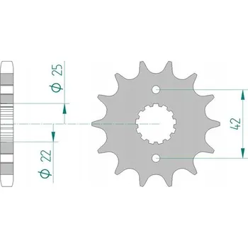 Nářadí na motocykly Přední pastorek Afam 24500 16 zubů, rozměr 530