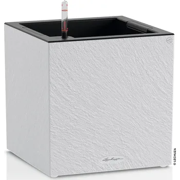 LECHUZA Canto Slatestone, kostka Velikost: CANTO Slatestone 30, kostka, Barva: Šedá světlá