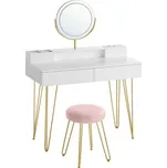Toaletní stolek se zrcadlem a taburetkou RVT619W01
