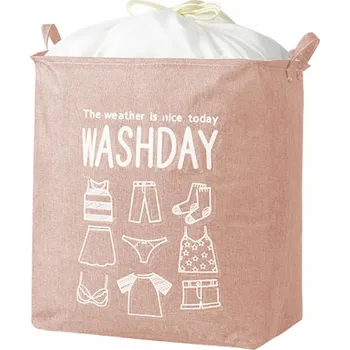 Obraz Volně stojící koš na prádlo Aptel 70 l, růžový