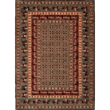 Koberec Koberec KASHQAI 4301 401 orientální / rám, zelený / terakota