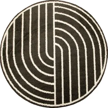Koberec Koberec Lotto černobílý kruh
