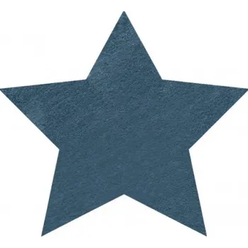 Koberec Koberec protiskluzový SHAPE 3148 hvězda Shaggy - modrý plyš