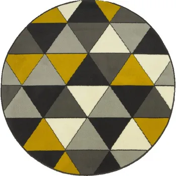 Koberec Koberec Luna 502902/89925 Trojúhelníky medový / krémový / tmavě šedý