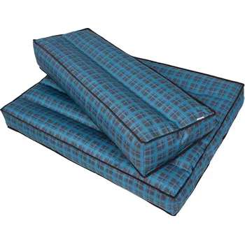 Polštář Velká opěrka na palety TOMEK károvaná, modrá